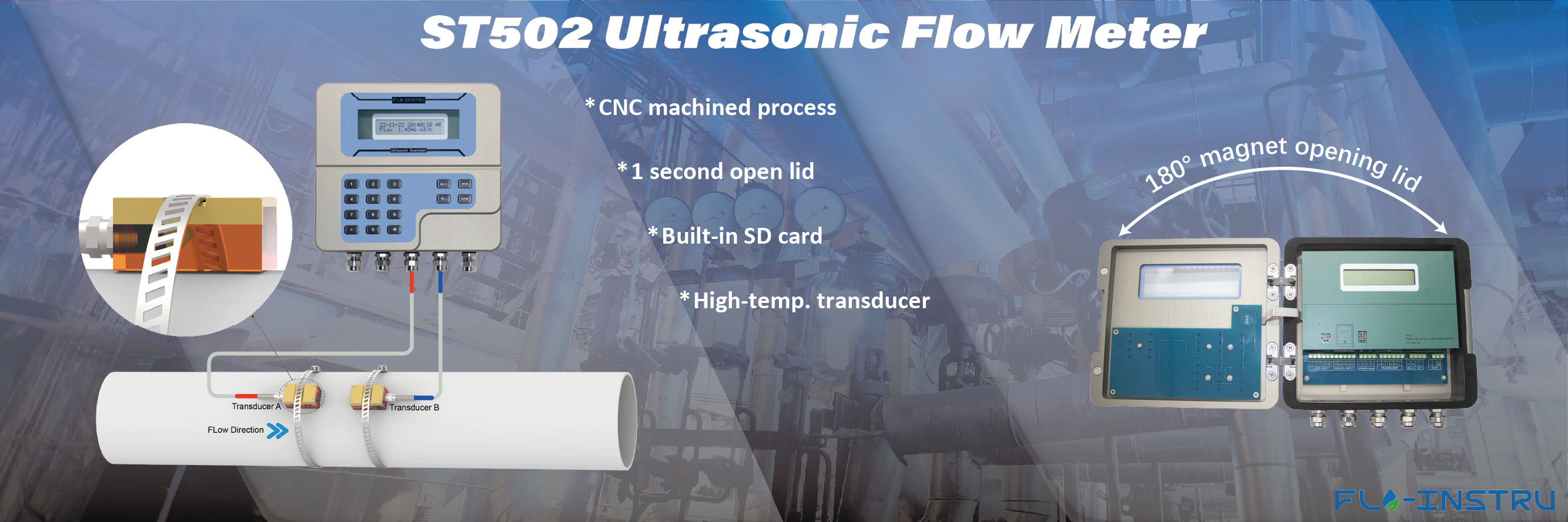 Качественный Струбцин-на ультразвуковом счетчике- расходомере Фабрика