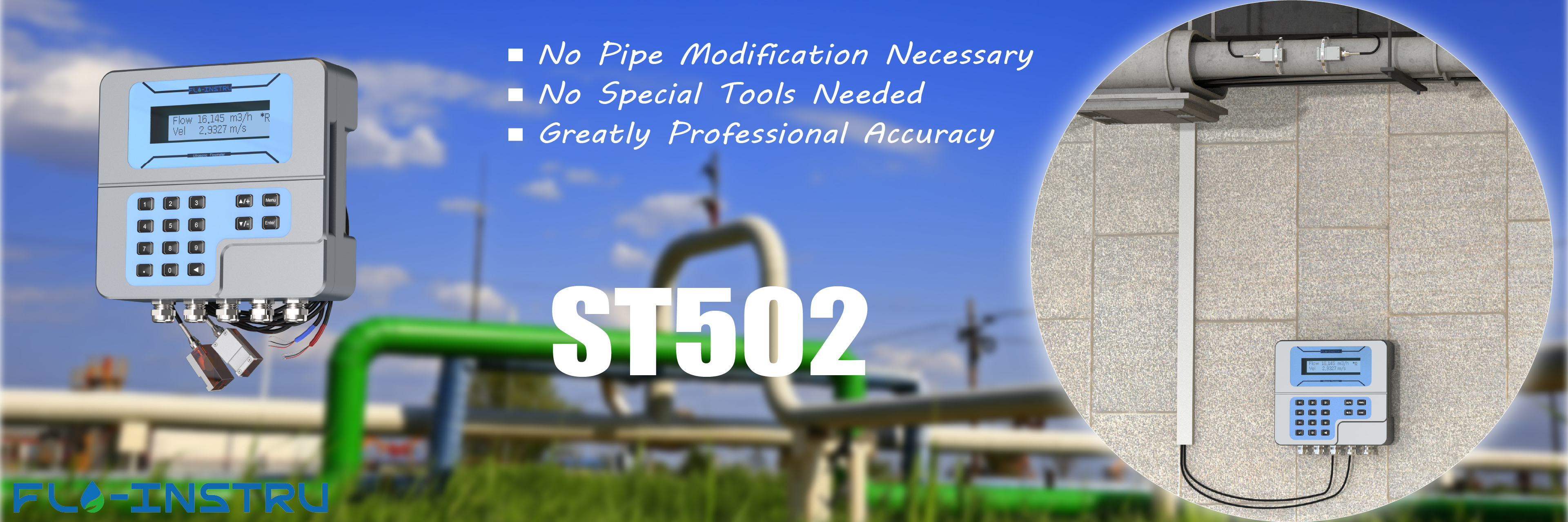 Качественный Струбцин-на ультразвуковом счетчике- расходомере Фабрика